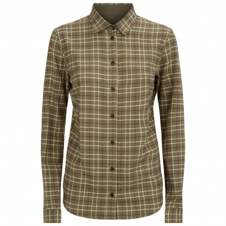 KOSZULA DAMSKA LE CHAMEAU STANWAY 5017 | yellow check (1019) shirt dam.