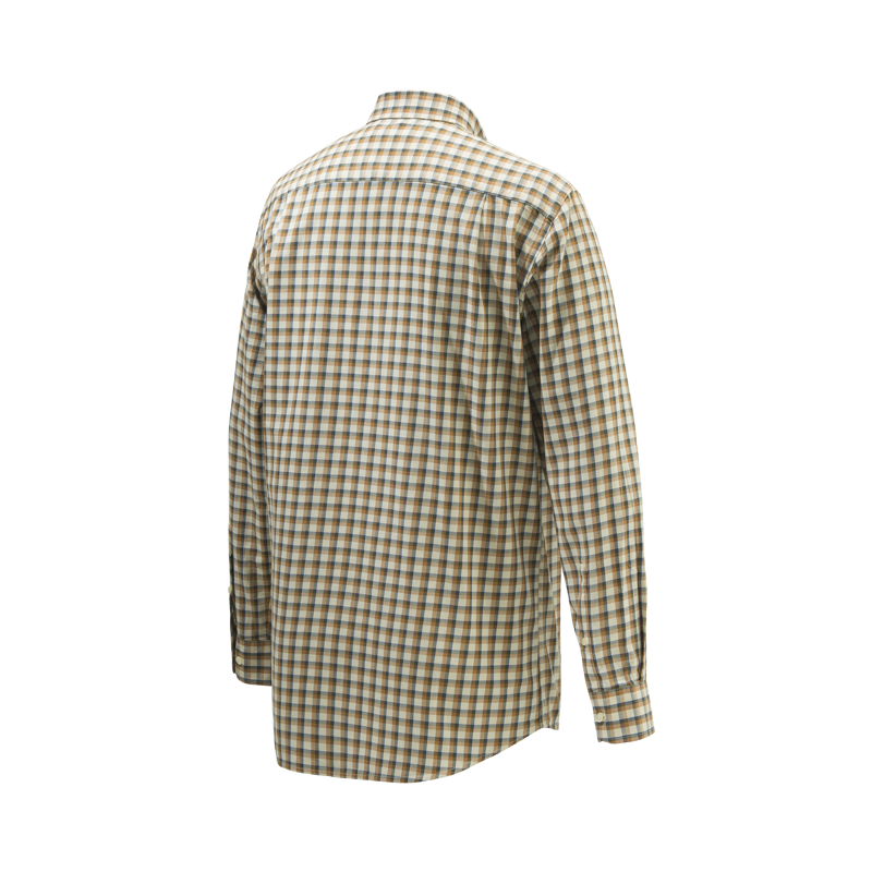 Koszula BERETTA Wood Button Beige&Rust Check