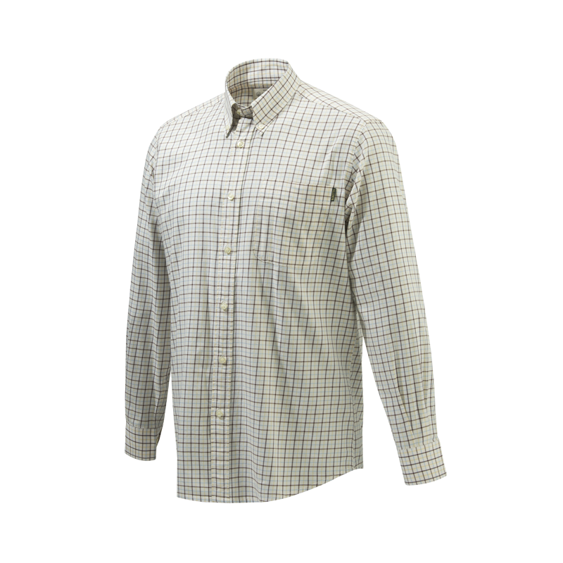 Koszula BERETTA Wood Button Beige&Brunette Check