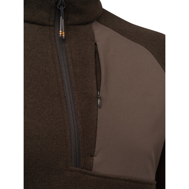 Polar BERETTA Abisko Half Zip Brown Bark
