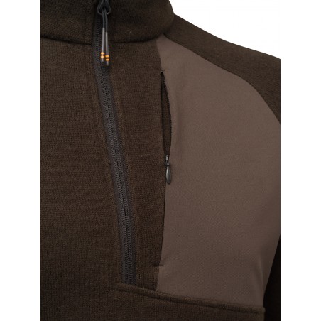 Polar BERETTA Abisko Half Zip Brown Bark