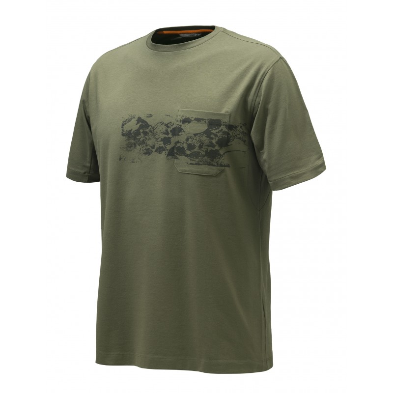 Koszulka BERETTA Tactical Skull T-Shirt Green Stone
