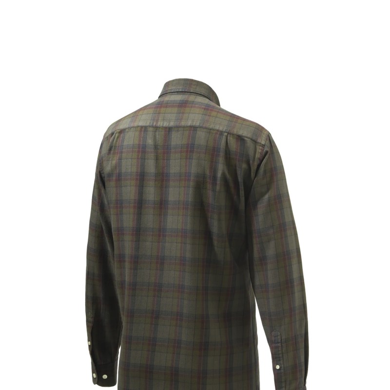 Koszula BERETTA Wood Button Beige&Red Overd. Bark